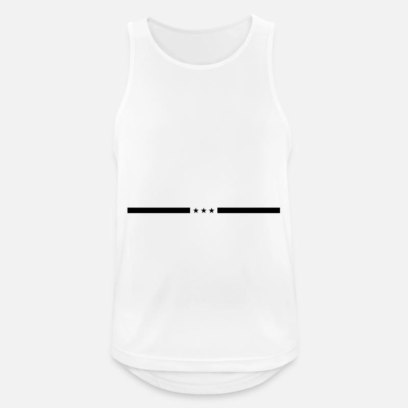 Stern Linie Element - Männer Tank Top atmungsaktiv - Weiß