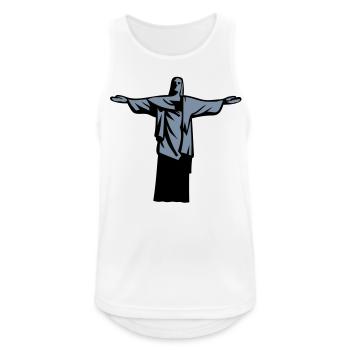christ redeemer statue rio janeiro - Men's Breathable Tank Top - white - Front - Nick (188cm)