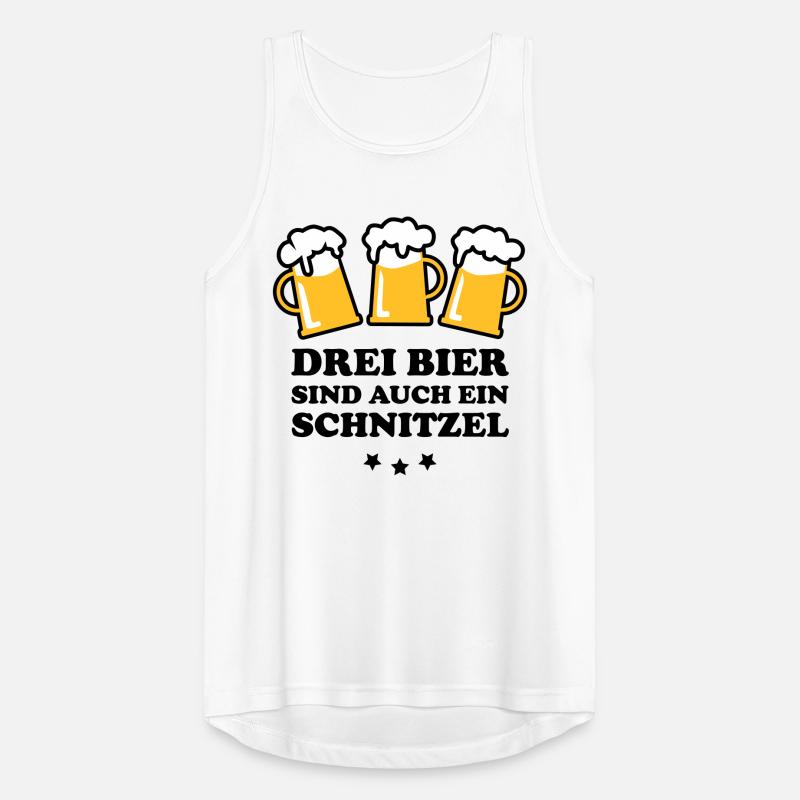 3 Drei Bier ein Schnitzel Männer Tank Top atmungsaktiv