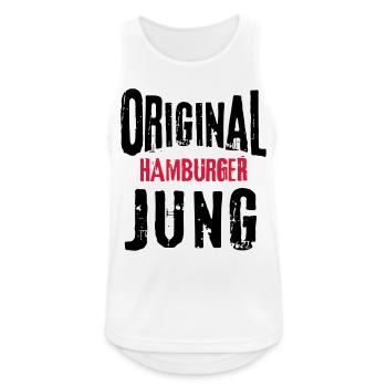 Hamburger Jung Hamburg Geschenk Mann Mundart - Männer Tank Top atmungsaktiv - Weiß - Vorne - Nick (188cm)