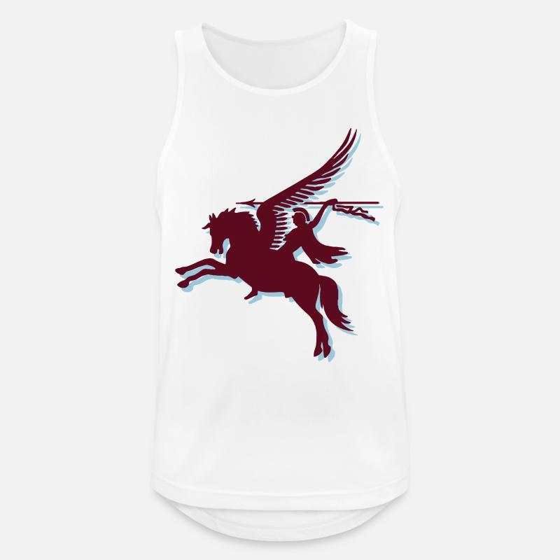 Multi Farbvektor - Fallschirm-Regiment - Pegasus - Männer Tank Top atmungsaktiv - Weiß