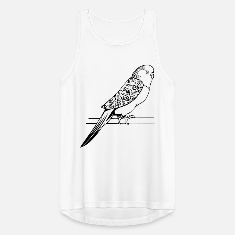 wellensittich pattern flowers Men's Breathable Tank Top