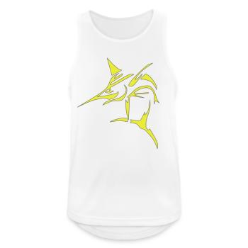 Schwertfisch, Marlin, - Männer Tank Top atmungsaktiv - Weiß - Vorne - Nick (188cm)
