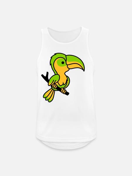 Toucan néon vert et jaune - Débardeur respirant Homme - blanc