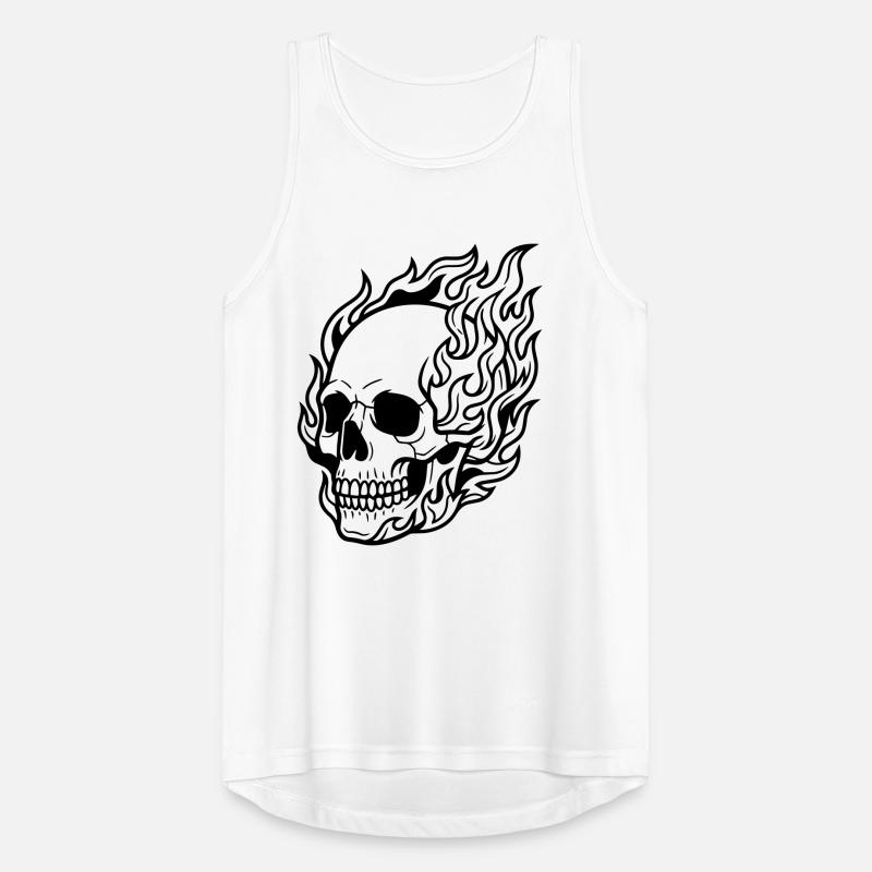 skull flame Men's Breathable Tank Top