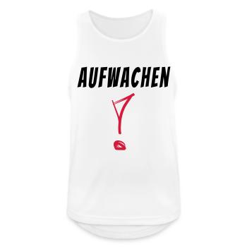 Aufwachen, Aufstehen Hoodie, Sweatshirt, T-Shirt - Männer Tank Top atmungsaktiv - Weiß - Vorne - Nick (188cm)
