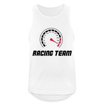 tacho racing team - Débardeur respirant Homme - blanc - Devant - Nick (188cm)