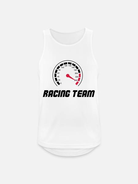 tacho racing team - Männer Tank Top atmungsaktiv - Weiß