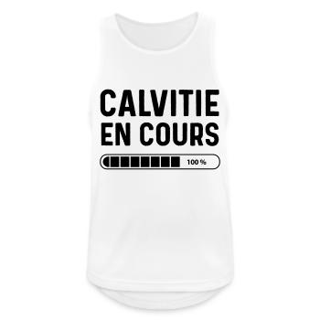 Calvitie en cours humour futur chauve homme - Débardeur respirant Homme - blanc - Devant - Nick (188cm)