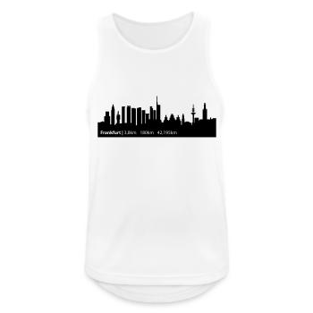 Frankfurt - Frankfurt Triathlon - Männer Tank Top atmungsaktiv - Weiß - Vorne - Nick (188cm)