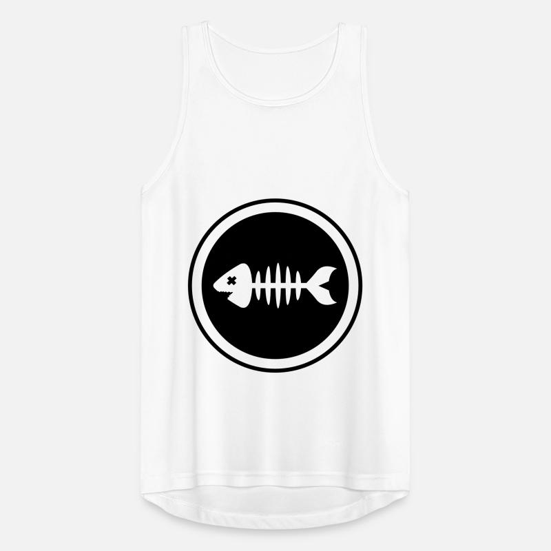 Fisch Symbol Knochen Gräte Männer Tank Top atmungsaktiv