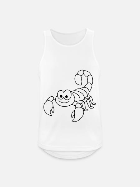 Skorpion Comic Tier - Männer Tank Top atmungsaktiv - Weiß