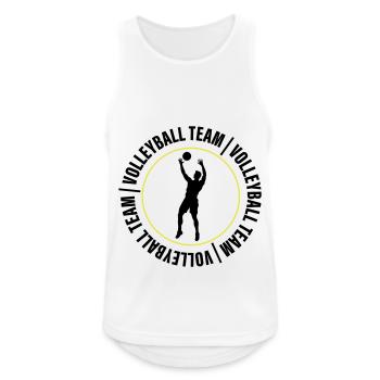 Volleyball Team Verein Spieler - Männer Tank Top atmungsaktiv - Weiß - Vorne - Nick (188cm)
