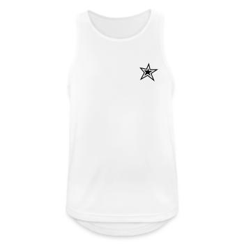 Stern mit Outline - Männer Tank Top atmungsaktiv - Weiß - Vorne - Nick (188cm)
