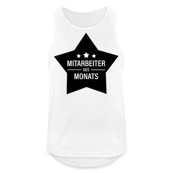 Mitarbeiter des Monats - Männer Tank Top atmungsaktiv - Weiß - Vorne - Nick (188cm)