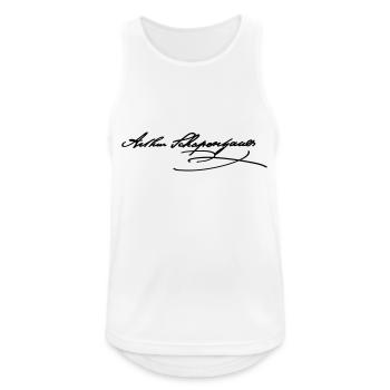 Arthur Schopenhauer - Männer Tank Top atmungsaktiv - Weiß - Vorne - Nick (188cm)