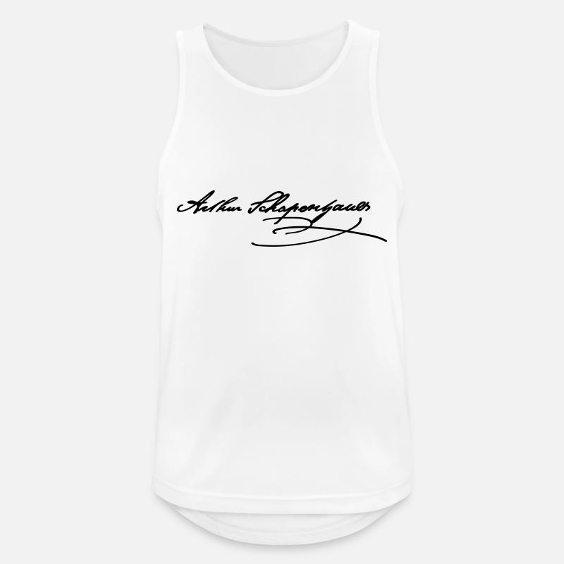 Arthur Schopenhauer - Männer Tank Top atmungsaktiv - Weiß