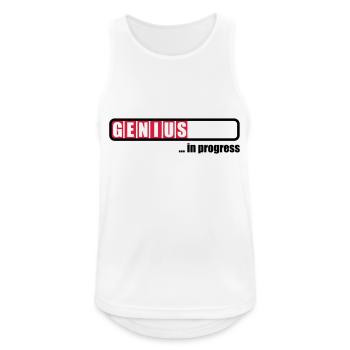 Genius in progress - Men's Breathable Tank Top - white - Front - Nick (188cm)