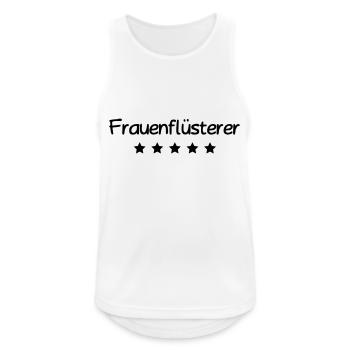 Frauenfluesterer - Männer Tank Top atmungsaktiv - Weiß - Vorne - Nick (188cm)