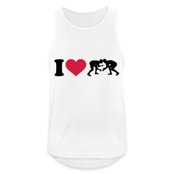 Ringen - Männer Tank Top atmungsaktiv - Weiß - Vorne - Nick (188cm)