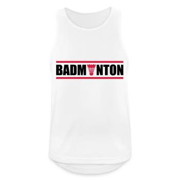 badminton - Männer Tank Top atmungsaktiv - Weiß - Vorne - Nick (188cm)