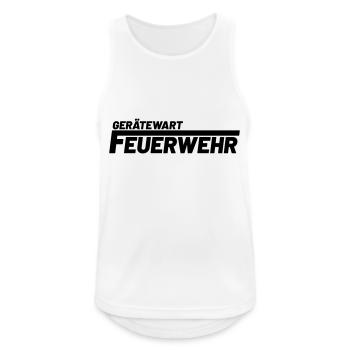 Gerätewart Freiwillige Feuerwehr - Männer Tank Top atmungsaktiv - Weiß - Vorne - Nick (188cm)