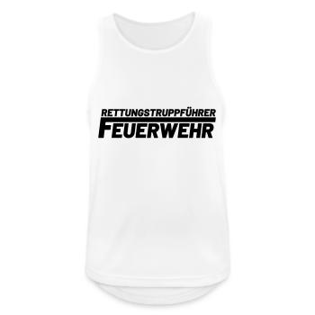 Rettungstruppführer freiwillige Feuerwehr - Männer Tank Top atmungsaktiv - Weiß - Vorne - Nick (188cm)