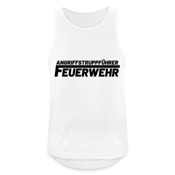 Angriffstruppführer Freiwillige Feuerwehr - Männer Tank Top atmungsaktiv - Weiß - Vorne - Nick (188cm)