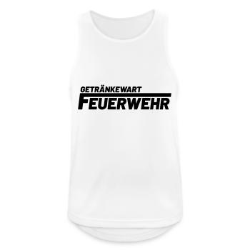 Getränkewart Freiwillige Feuerwehr - Männer Tank Top atmungsaktiv - Weiß - Vorne - Nick (188cm)