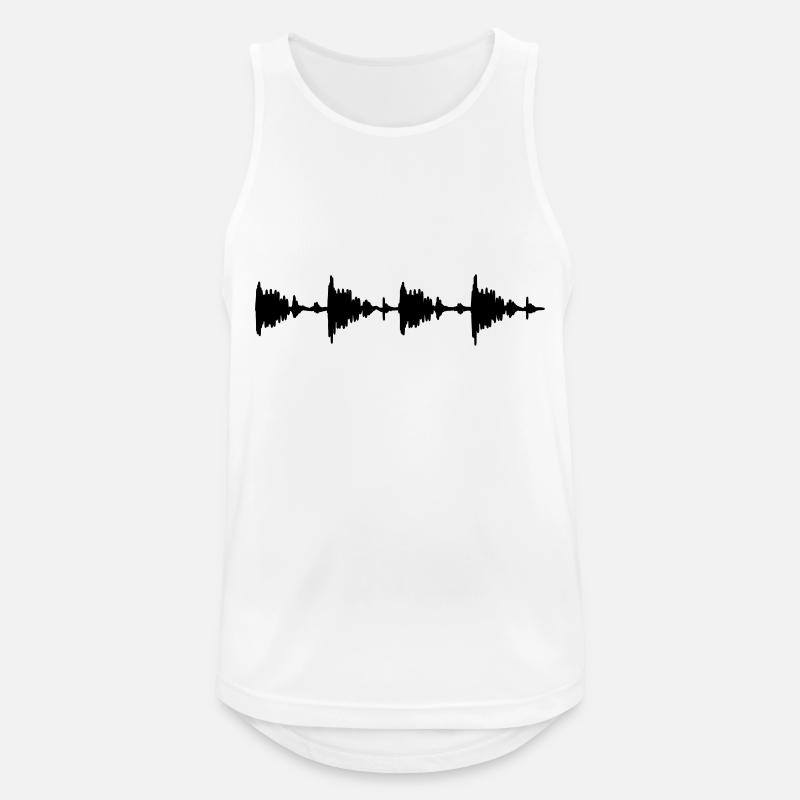 Waveform - Sample - Drumloop - Débardeur respirant Homme - blanc