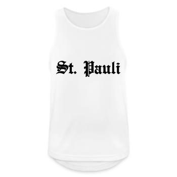 St Pauli - Men's Breathable Tank Top - white - Front - Nick (188cm)
