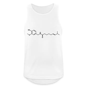 capsaïcine piment - Débardeur respirant Homme - blanc - Devant - Nick (188cm)