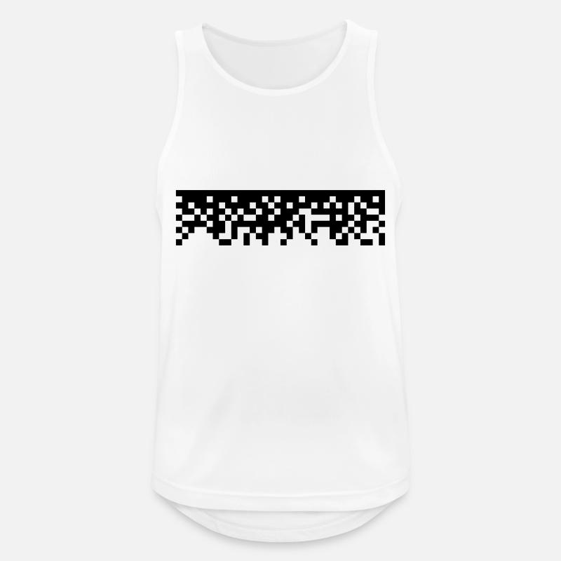 Pixel - Männer Tank Top atmungsaktiv - Weiß