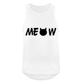 Meow - Men's Breathable Tank Top - white - Front - Nick (188cm)