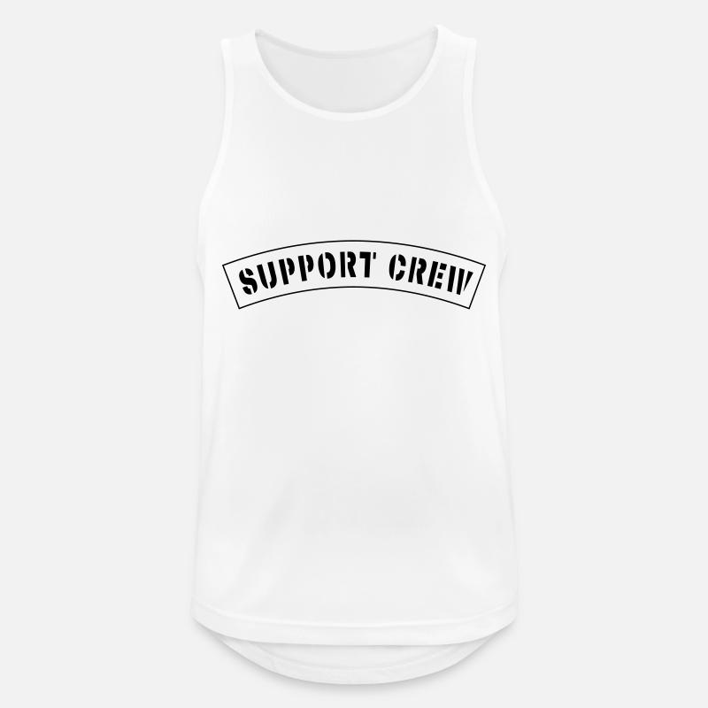 Support Crew Style Patch - Männer Tank Top atmungsaktiv - Weiß