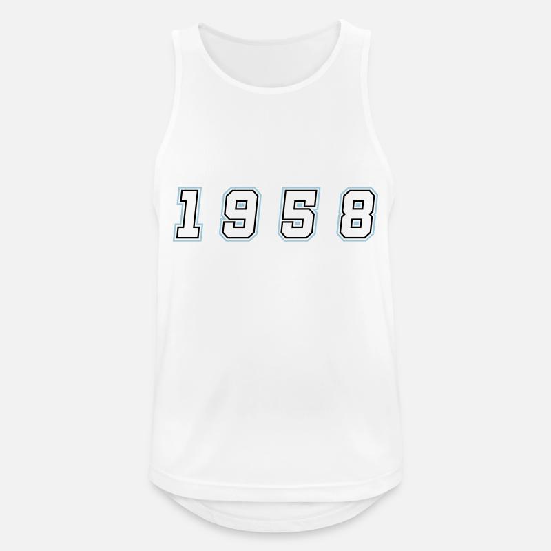 1958 Year Number - Men's Breathable Tank Top - white