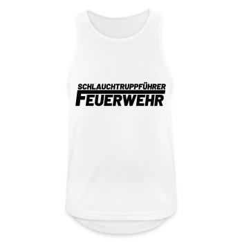 Schlauchtruppführer Freiwillige Feuerwehr - Männer Tank Top atmungsaktiv - Weiß - Vorne - Nick (188cm)