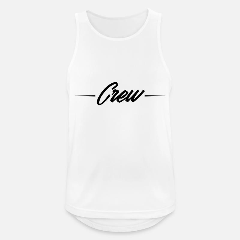 crew design - Männer Tank Top atmungsaktiv - Weiß