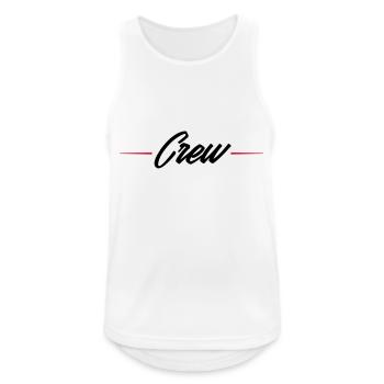 crew design - Männer Tank Top atmungsaktiv - Weiß - Vorne - Nick (188cm)
