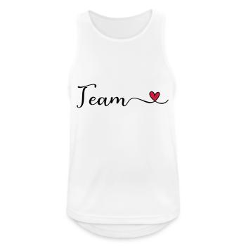 Team - Männer Tank Top atmungsaktiv - Weiß - Vorne - Nick (188cm)