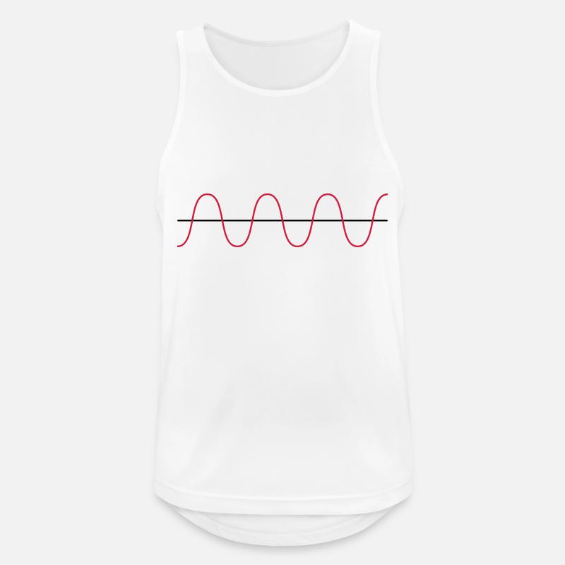 Wellenform Sinus Waveform OSC Physik Schwingung - Männer Tank Top atmungsaktiv - Weiß