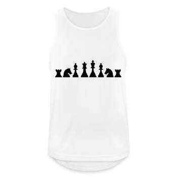 schach - Männer Tank Top atmungsaktiv - Weiß - Vorne - Nick (188cm)