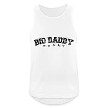 Fête des pères logo Big Daddy héros papa Vater - Débardeur respirant Homme - blanc - Devant - Nick (188cm)