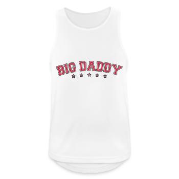 Father's day logo Big Daddy hero dad Vater - Men's Breathable Tank Top - white - Front - Nick (188cm)