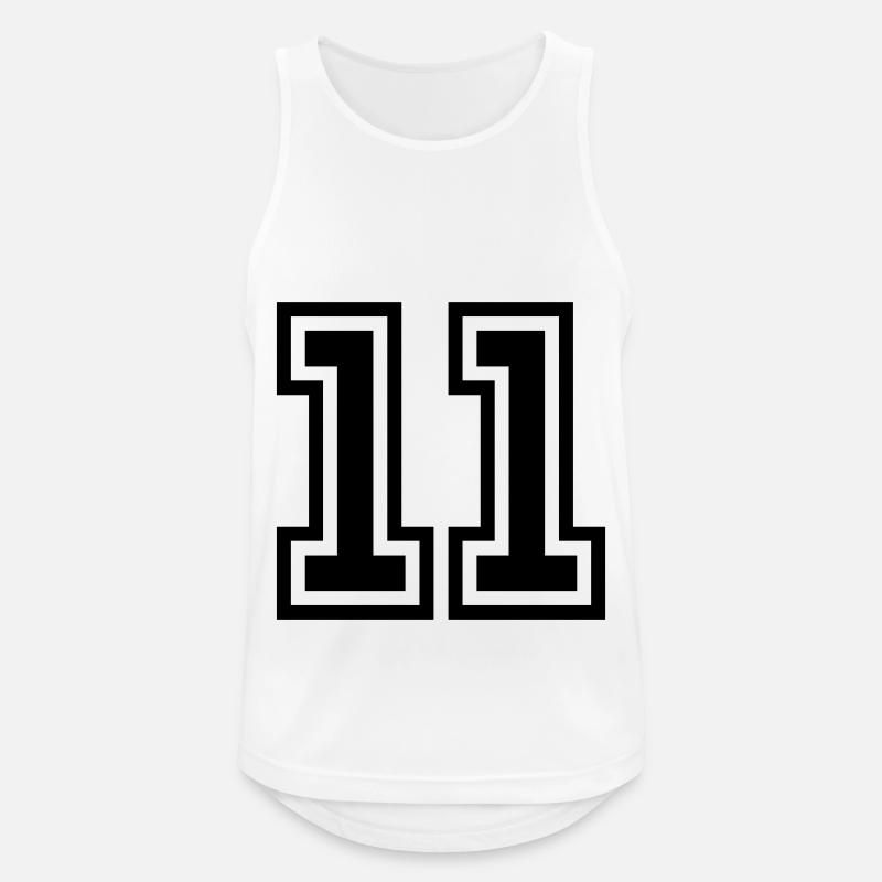 11 Symbole numérique - Débardeur respirant Homme - blanc