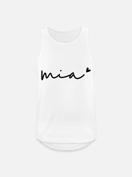 Name Mia - Männer Tank Top atmungsaktiv - Weiß