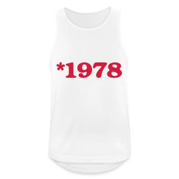 Birthday - born in 1978 * - Men's Breathable Tank Top - white - Front - Nick (188cm)