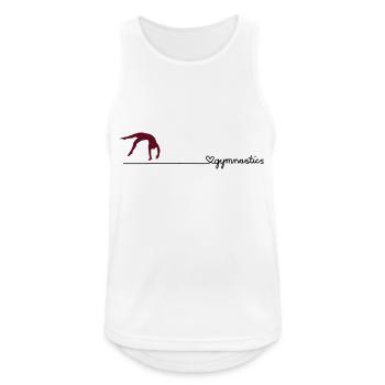 love gymnastics - Männer Tank Top atmungsaktiv - Weiß - Vorne - Nick (188cm)