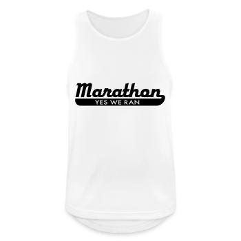 Marathon - Männer Tank Top atmungsaktiv - Weiß - Vorne - Nick (188cm)