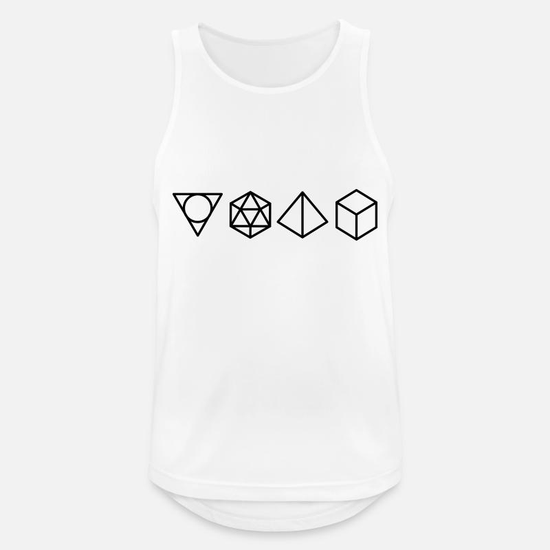 geometrico forme - Canotta da uomo traspirante - bianco